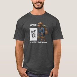 Camiseta Cachorro Salchicha Aventurero El Hogar Es Donde Es