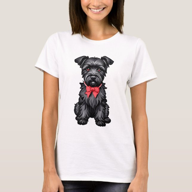 Camiseta Cachorro Schnauzer miniatura (Anverso)