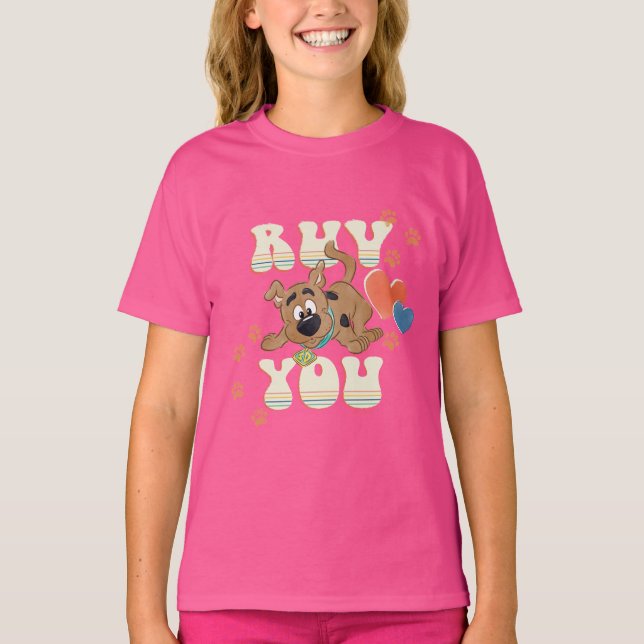 Camiseta Cachorro Scooby-Doo "Ruv You" (Anverso)
