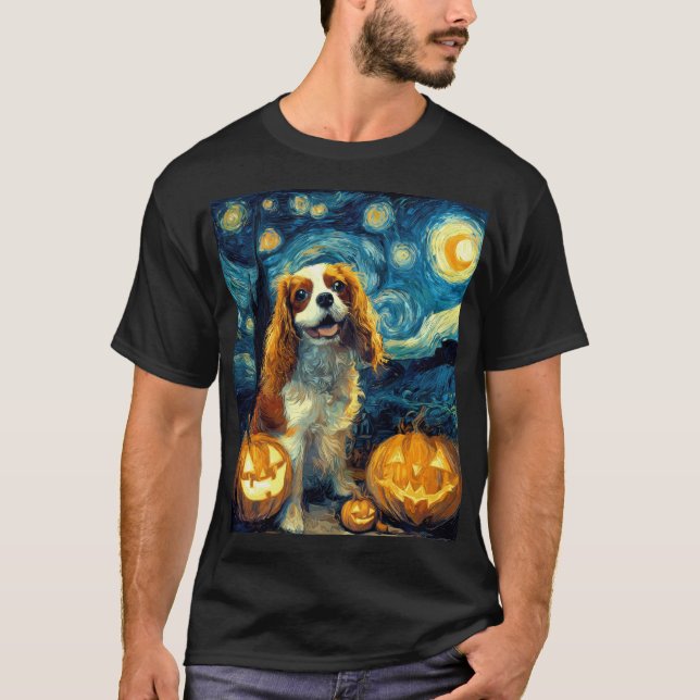 Camiseta Cachorro Spaniel King Charles Cavalier Lindo Hallo (Anverso)