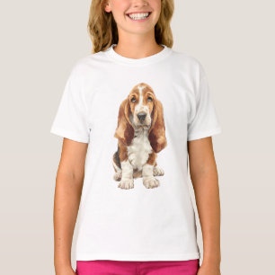 Camiseta Cachorro Triste de Sabueso Basset Orejas Caídas Ki