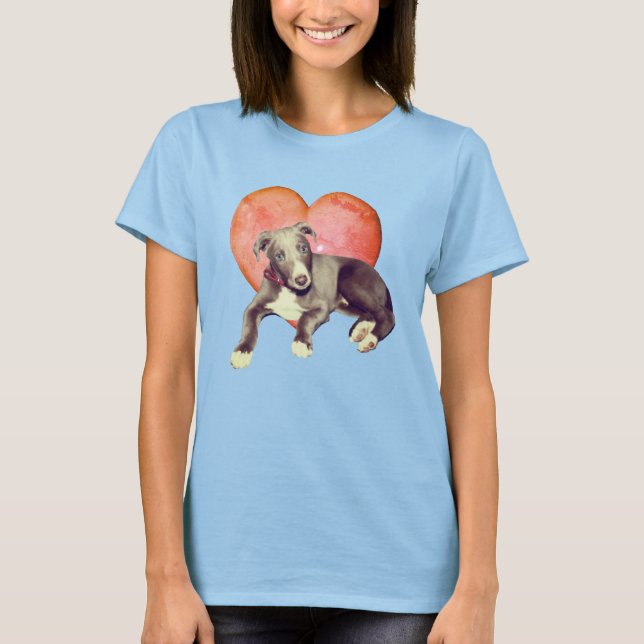 Camiseta Cachorro Y Corazón Rosa De Grisú (Anverso)
