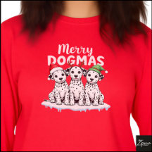 Cachorros dálmatas lindos de Navidad Gráficos Dogm