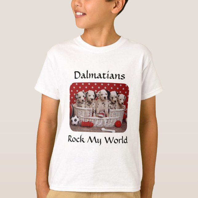 Camiseta Cachorros dálmatas sacuden a mi mundo Ringer Tee (Anverso)