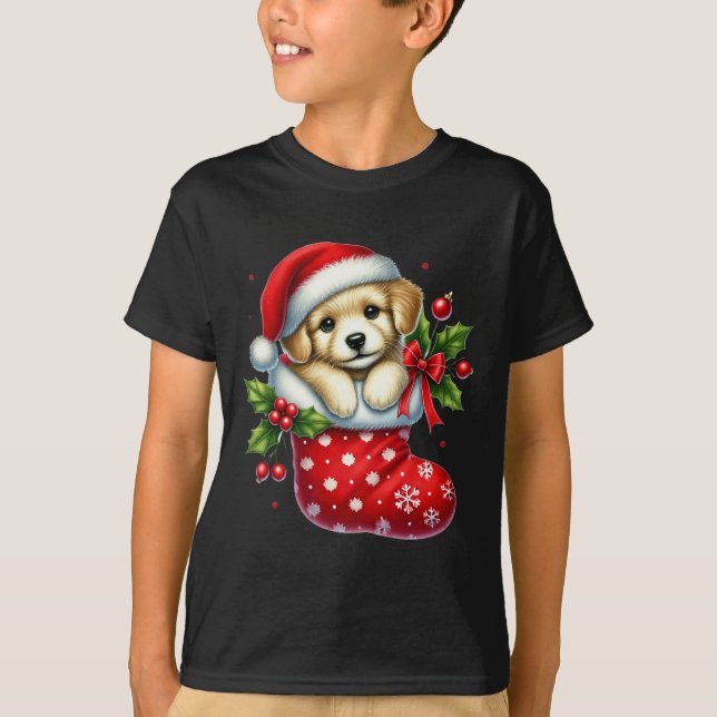 Camiseta Cachorros De Cachorro En Navidades De Valores Para (Anverso)