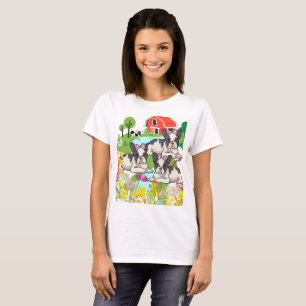 Camiseta Cachorros De Granja Florecen Y Barbas