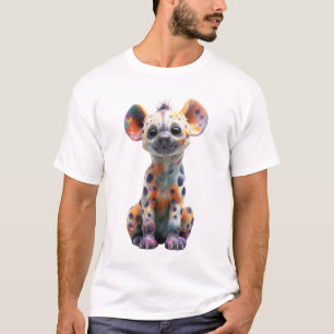 Camiseta Cachorros de Hiena Pintada Colorida
