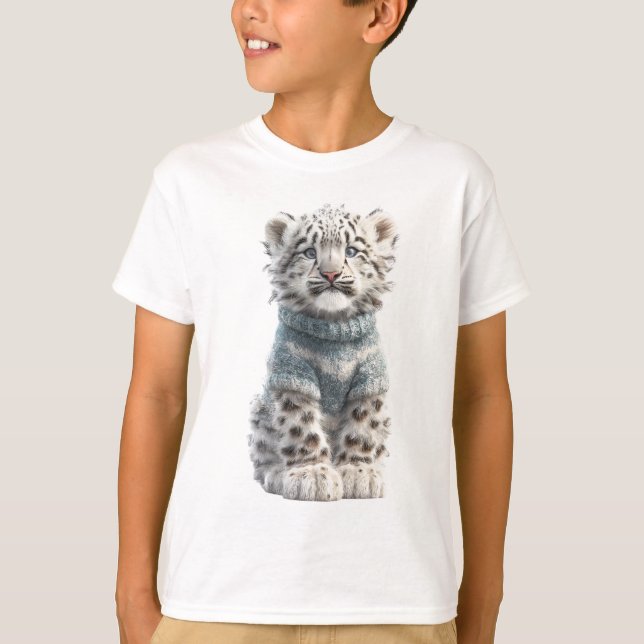 Camiseta Cachorros de leopardo de las nieves acogedores par (Anverso)