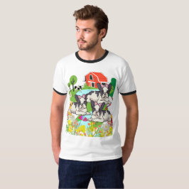 Camiseta Cachorros De Pitbull Blancos Y Negros De Arizona