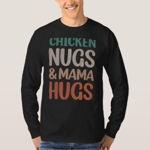 Camiseta cachorros de pollo y mamá abraza a niños con pepit