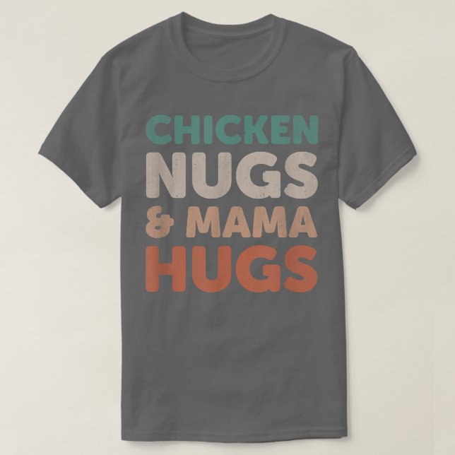 Camiseta cachorros de pollo y mamá abraza a niños con pepit (Diseño del anverso)