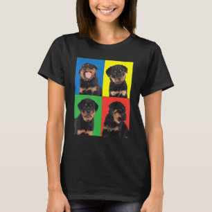 Camiseta Cachorros de Rottweiler coloridos Cachorros Cachor