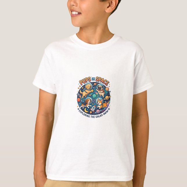 Camiseta Cachorros en el espacio (Anverso)