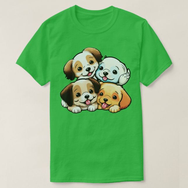 Camiseta Cachorros felices (Diseño del anverso)