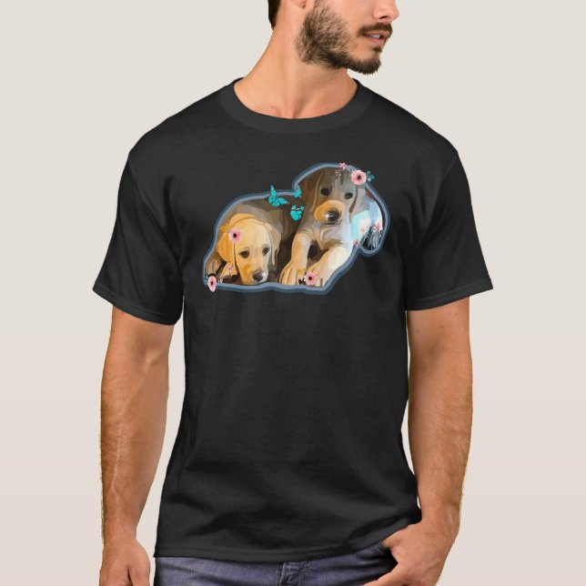 Camiseta Cachorros Floral Lab (Anverso)