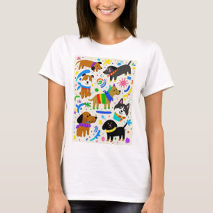 Camiseta cachorros juguetones personalizados
