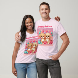 Camiseta Cachorros románticos adornados con leche