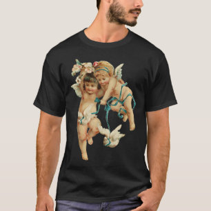 Camiseta Cachorros y palomas angelicales