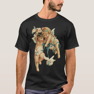 Camiseta Cachorros y palomas angelicales