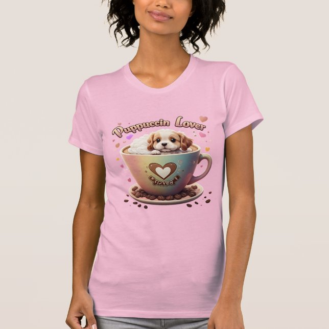 Camiseta Cacino Cacino Cachorro Cachorro Kawaii Café Lover (Anverso)