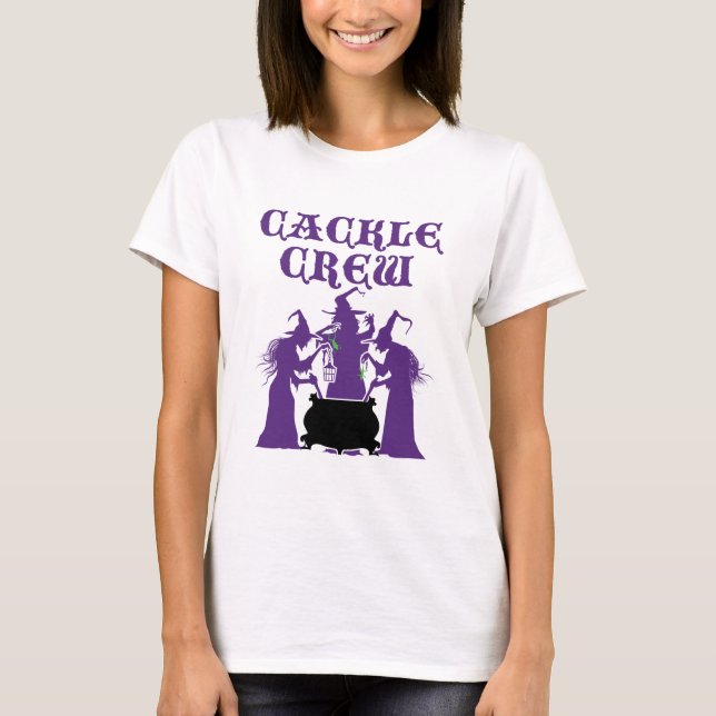Camiseta Cackle Crew Medieval Halloween Brujas (Anverso)