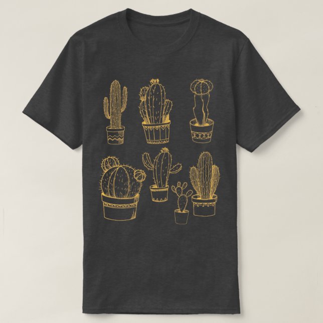 Camiseta Cacti botánico (Diseño del anverso)