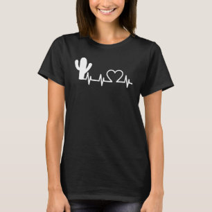 Camiseta Cacti Heartbeat Saguaro Cactus Heart Beat Pride