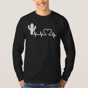 Camiseta Cacti Heartbeat Saguaro Cactus Heart Beat Pride
