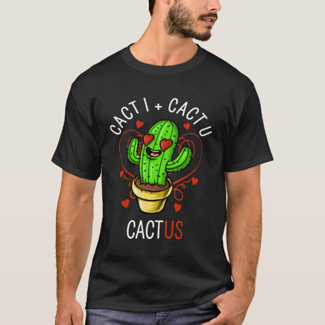 Camiseta Cacti Plus Cactu Hace Cactus Parejas Cutas (Anverso)