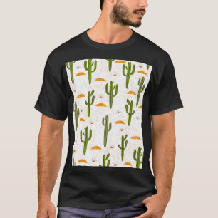 Camiseta Cactus Arena: Estilo Mexicano Sin Costuras.