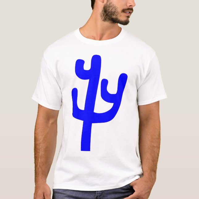 Camiseta Cactus - Azul (Anverso)