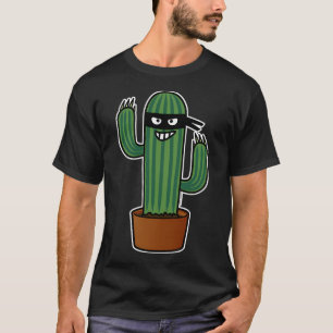 Camiseta Cactus bandido ninja enmascarado furtivo bandido
