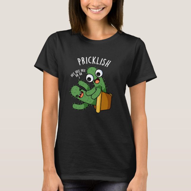 Camiseta Cactus Cactus Funny Pricklish Puns Dark BG (Anverso)