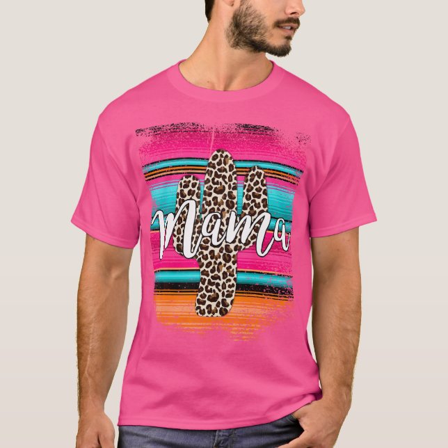 Camiseta Cactus Cactus Western Leopard Cheetha Serape Cowgi (Anverso)