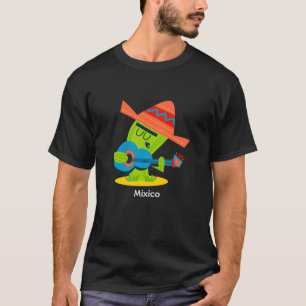Camiseta Cactus Cantando con Guitarra