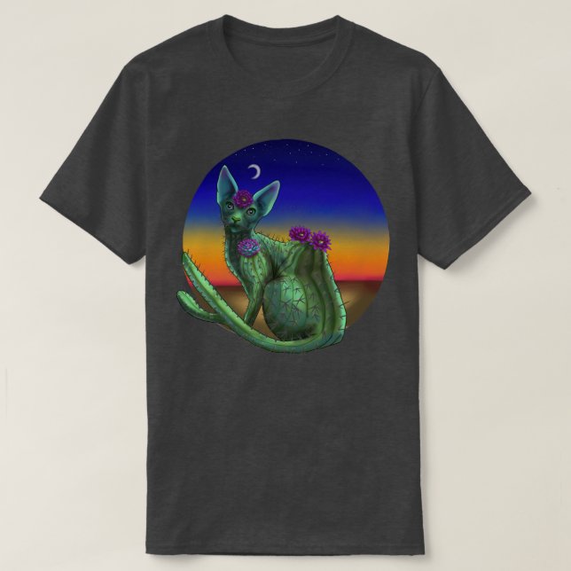 Camiseta Cactus Cat (Diseño del anverso)