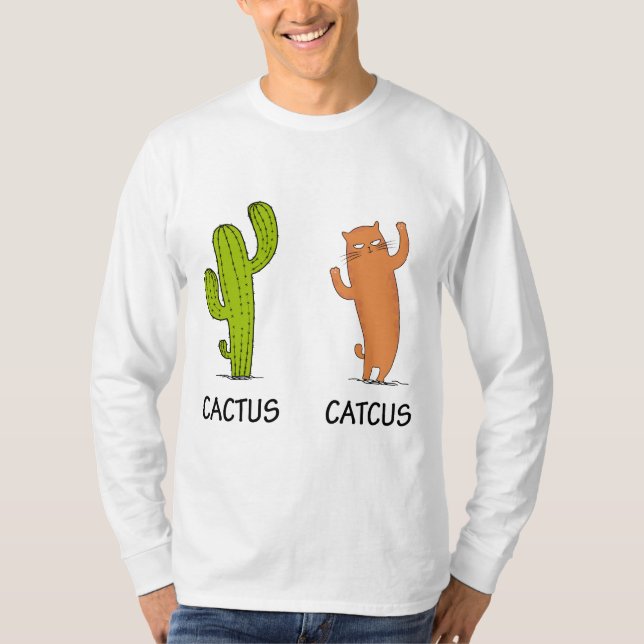 Camiseta Cactus Catcus, Funny Cat Gift, Cactus & Cat Lover (Anverso)