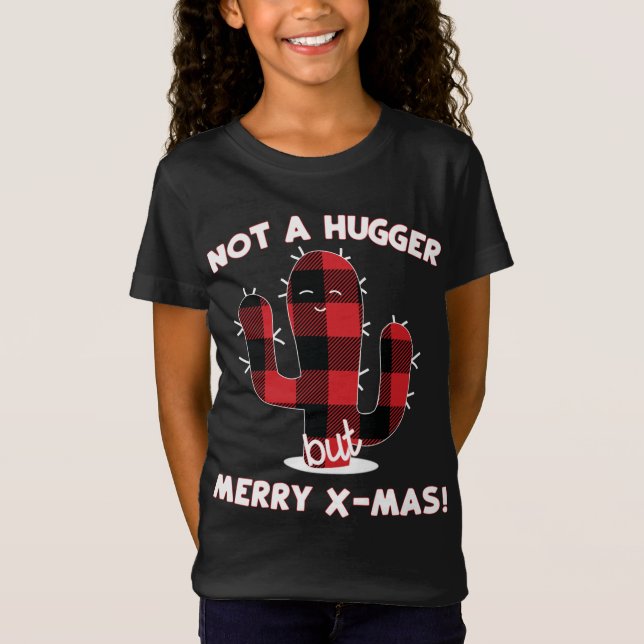 Camiseta Cactus Christmas Tree Funny Gift No a Huger Merr (Anverso)