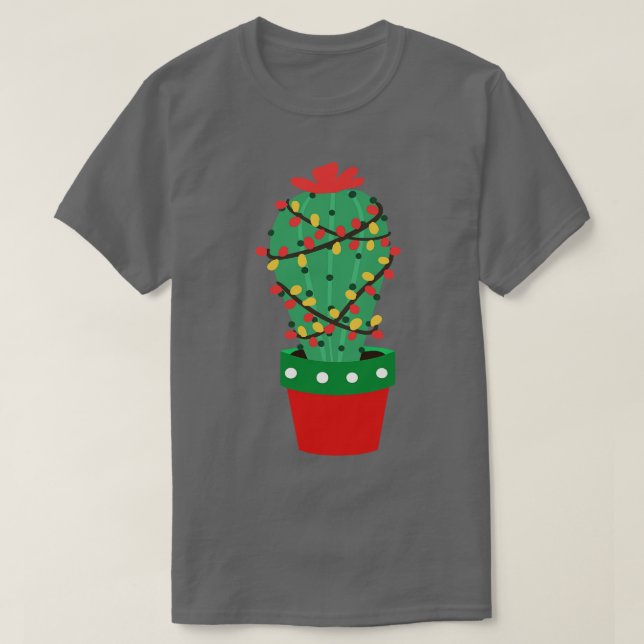 Camiseta Cactus Christmas Tree I (Diseño del anverso)
