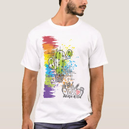 Camiseta Cactus coloridas de amor