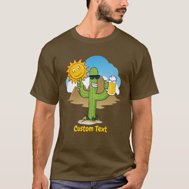 Camiseta Cactus con cerveza (Anverso)