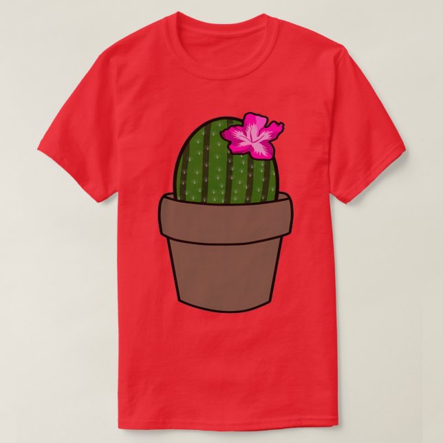 Camiseta Cactus con flor (Diseño del anverso)