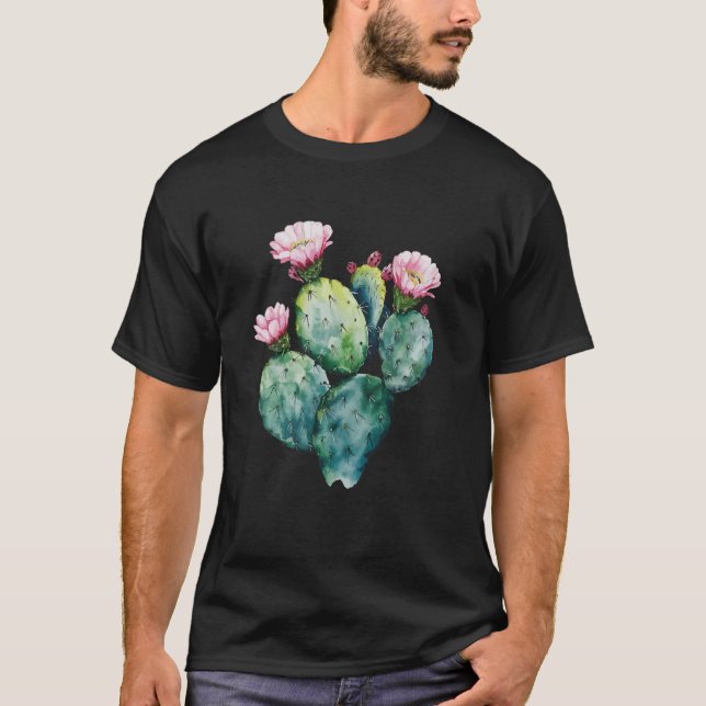 Camiseta Cactus con flores (Anverso)