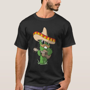 Camiseta Cactus con guitarra mexicana