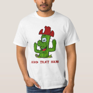 Camiseta Cactus Cowboy, añadir texto de edición,