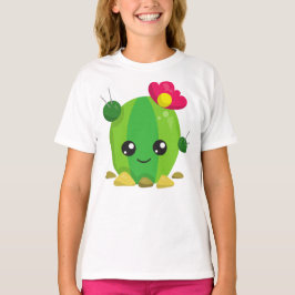 Camiseta Cactus Cute, Cactus Kawaii, Cactus Verde, Flores
