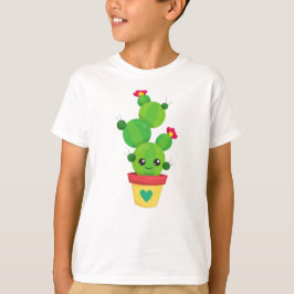 Camiseta Cactus Cute, Cactus Verde, Cactus Kawaii, Flores