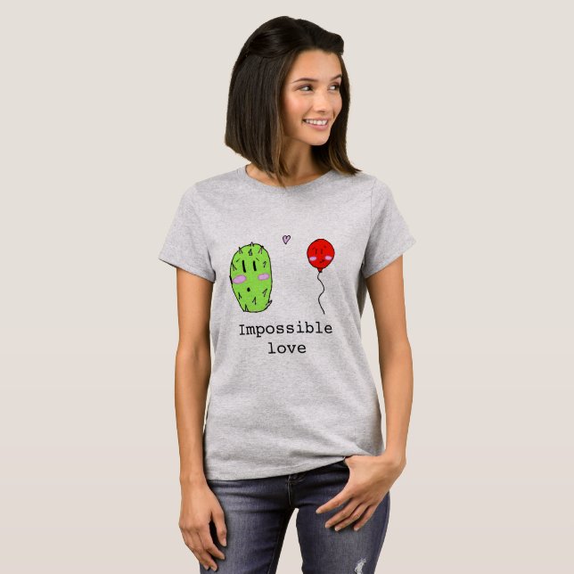 Camiseta Cactus de amor y globo imposibles (Anverso completo)