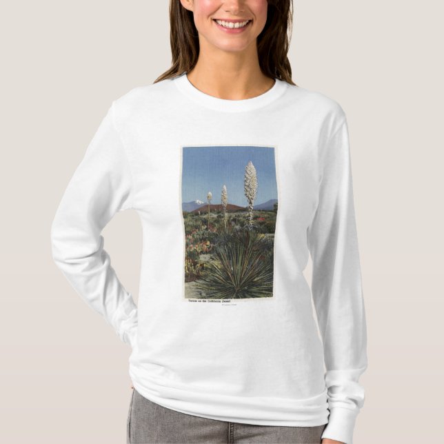 Camiseta Cactus de CaliforniaYucca en la floración en (Anverso)