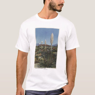 Camiseta Cactus de CaliforniaYucca en la floración en
